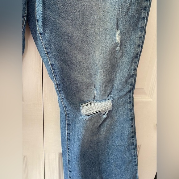 No Boundaries NOBO Juniors Distressed Flare Leg Jeans Frayed Hem Size 19 - Picture 7 of 8